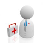 Doctor And First Aid Box 3d Stock Photo