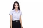 Portrait Of  Student University Uniform Stock Photo