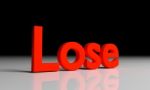 Lose 3d Text Stock Photo