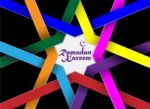 Ramadan Calligraphy Design In Colorful Arabic Geometry Pattern Stock Photo