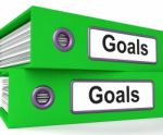 Goals Folders Show Direction Aspirations And Targets Stock Photo