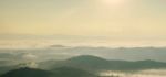 Landscape Of Mountain With The Clouds And Fog Stock Photo