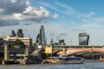 Riverbus Heading For The City Of London Stock Photo