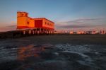 Historical Life-guard Building In Fuseta Stock Photo