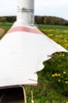 Broken Wind Turbine Stock Photo