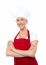 Smiling Lady Chef With Crossed Arms