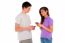 Teenage Couple Holding Smartphone