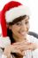 Smiling Girl Wearing Christmas Hat