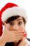 Surprised Christmas Woman