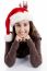 Lying Female Wearing Santa Hat