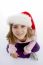 Girl Wearing Christmas Hat