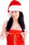 Young Lady Wearing Christmas Hat