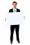 Businessman Holding Blank Board