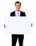 Businessman Holding Blank Board