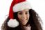 Young Woman Wearing Christmas Hat