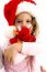 Girl Wearing Santa Hat