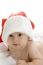 Little Baby Wearing Santa Cap