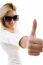 Young Woman With Thumbs Up