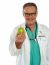 Senior Doctor holding Green Apple