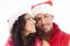 Couple Wearing Christmas Hat