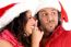 Couple Wearing Christmas Hat