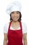 Smiling Lady Chef Wearing Red Apron