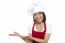 Smiling Asian Female Chef Gesturing