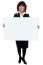 Business Lady Holding Blank Board