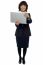 Business Lady Holding Laptop