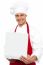 Male Chef Holding Pizza Box