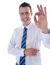 Businessman Showing Ok Gesture