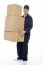 Male Holding Cardboard Box