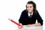 Smiling Schoolgirl Holding Pencil