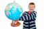 Young Boy Holding Globe