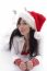 Young Lady Wearing Santa Hat