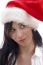 Woman Wearing Christmas Hat