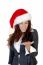 Lady Wearing Christmas Hat