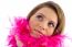 Young Girl Wearing Feather boa