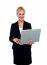 Corporate Woman Holding Laptop