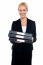 Female Executive Carrying Business Files