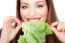 Woman Eating Green Salad