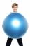 Charming Woman Holding Big Blue Fitness Ball