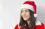 Beautiful Young Santa Clause Woman, Isolated