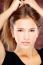 Young Woman On Dark Background