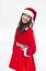 Beautiful Young Santa Clause Woman, Isolated