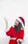 Beautiful Young Santa Claus Woman, Isolated