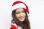 Beautiful Young Santa Clause Woman, Isolated