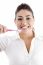 Young Woman Holding Toothbrush