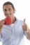 Young American Male Holding Coffee Mug With Thumbs Up