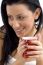 Close Up Of Smiling Female Holding Coffee Mug